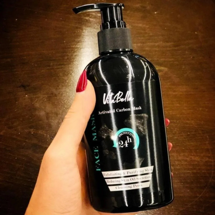 ماسک صورت کربن فعال برند ویتابلا اورجینال حجم ۳۰۰ میل