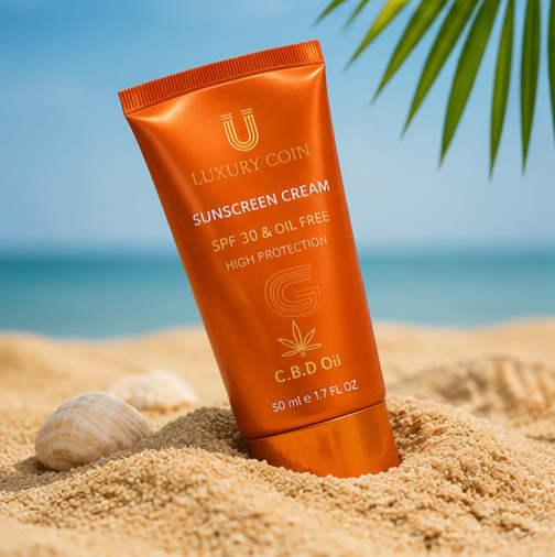 کرم ضد آفتاب spf30 حجم 40 میل برند لاکچری کوین فرانسه اورجینال
