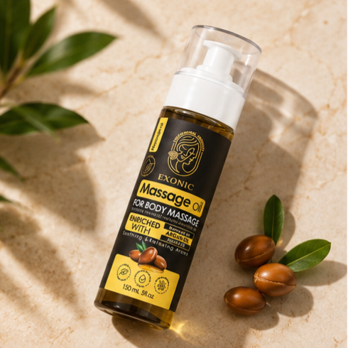 روغن مخصوص ماساژ بدن اکسونیک حاوی روغن بادام شیرین و روغن یاس حجم 200 میل