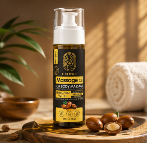 روغن مخصوص ماساژ بدن اکسونیک حاوی روغن بادام شیرین و روغن یاس حجم 200 میل
