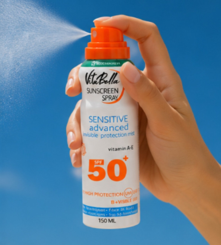 اسپری ضد آفتاب SPF ۵۰ برند ویتابلا ایتالیایی 150 میل