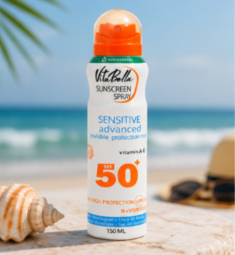 اسپری ضد آفتاب SPF ۵۰ برند ویتابلا ایتالیایی 150 میل