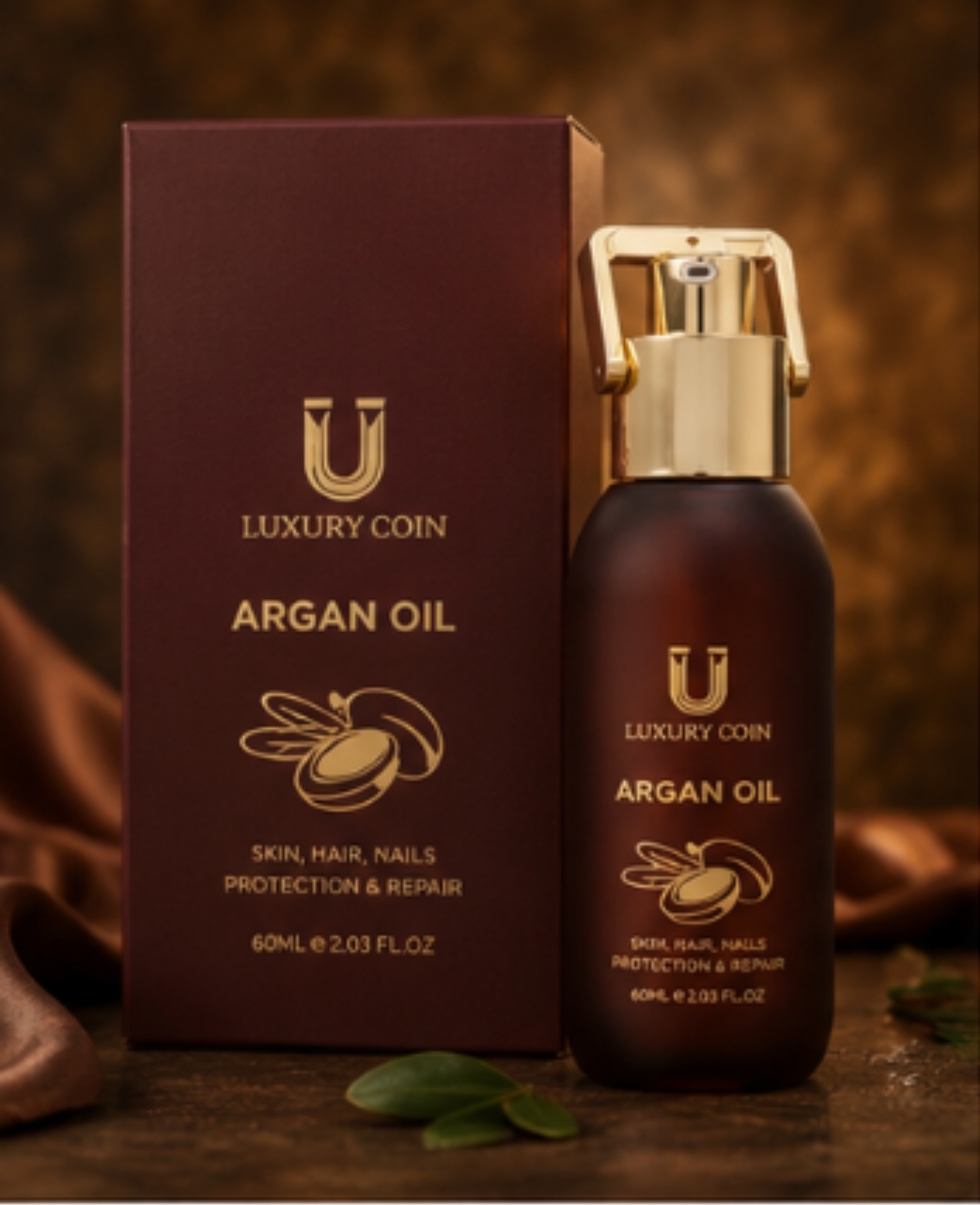 روغن تقویت و پر پشت کننده مو و ابرو آرگان برند لاکچری کوین فرانسه