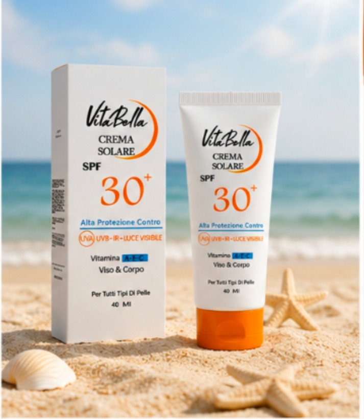 کرم ضد آفتاب بی رنگ spf30 ویتابلا اورجینال حجم 40 میل