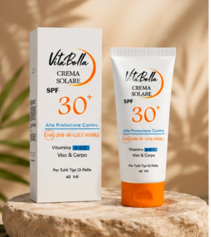 کرم ضد آفتاب بی رنگ spf30 ویتابلا اورجینال حجم 40 میل