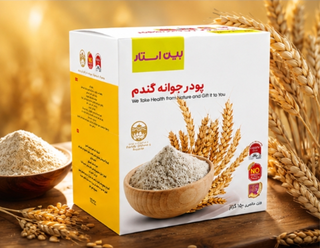 پودر جوانه گندم بین استار پک 25 عددی مخصوص تپلی صورت
